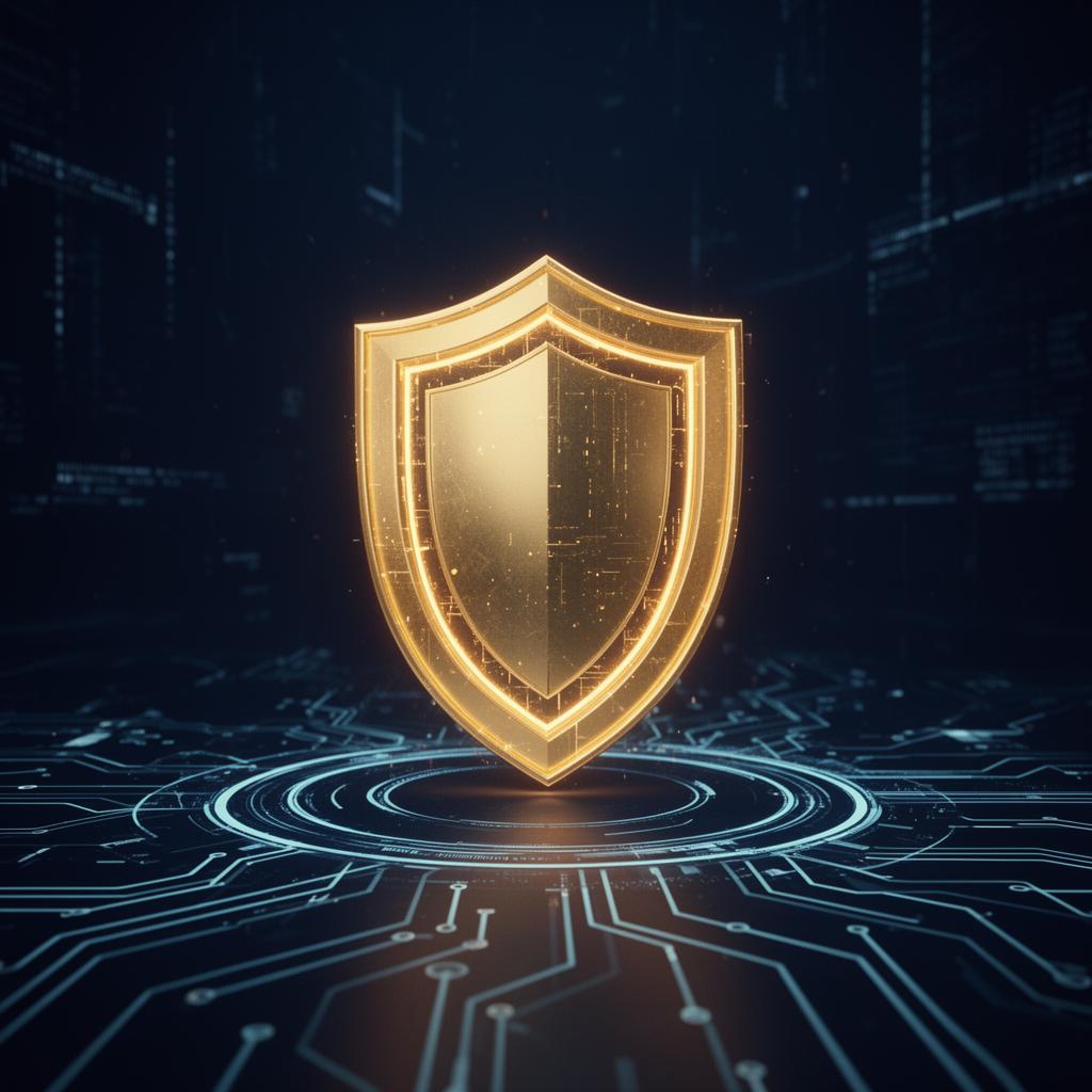 Escudo digital representando segurança e proteção de dados
